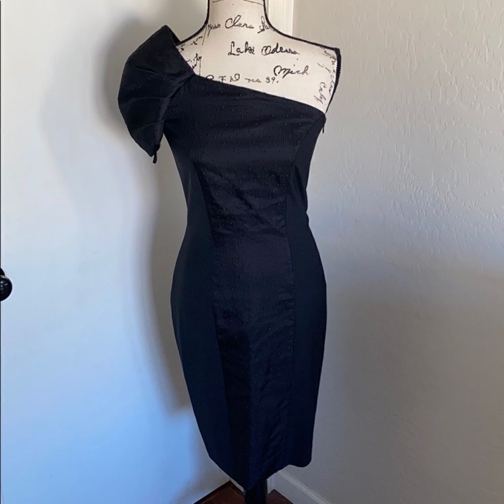 Fendi One Shoulder Black Dress Formal Evening Feminine Luxury Contemporary Event